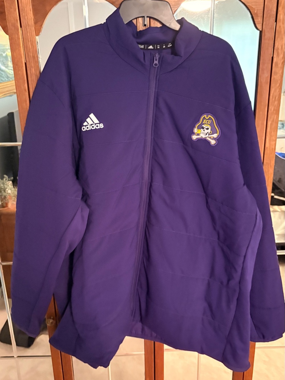 adidas Purple ECU Puffer Jacket Kids Zip-Up